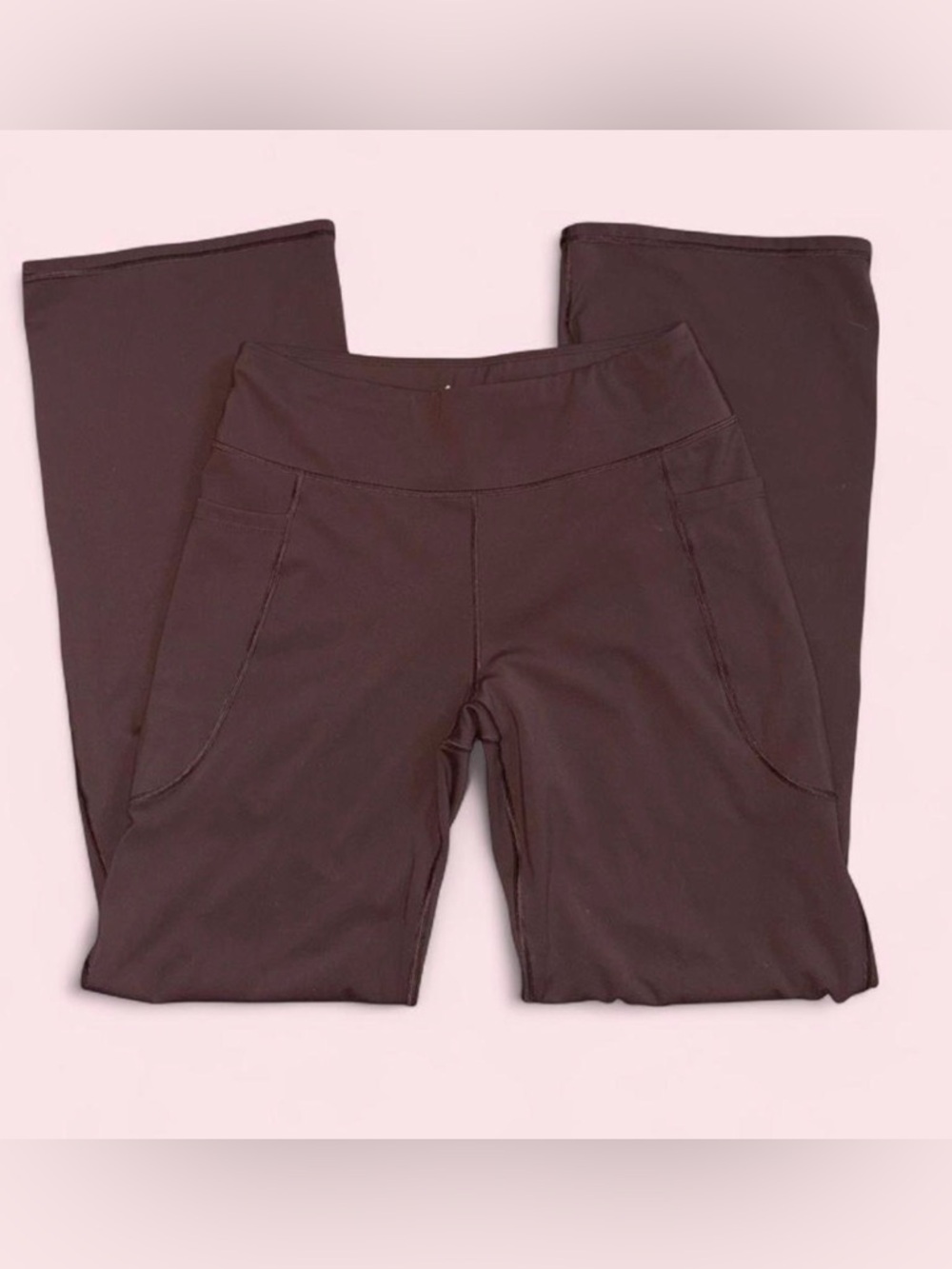 Wide Leg Pocket Yoga Pants - Brown